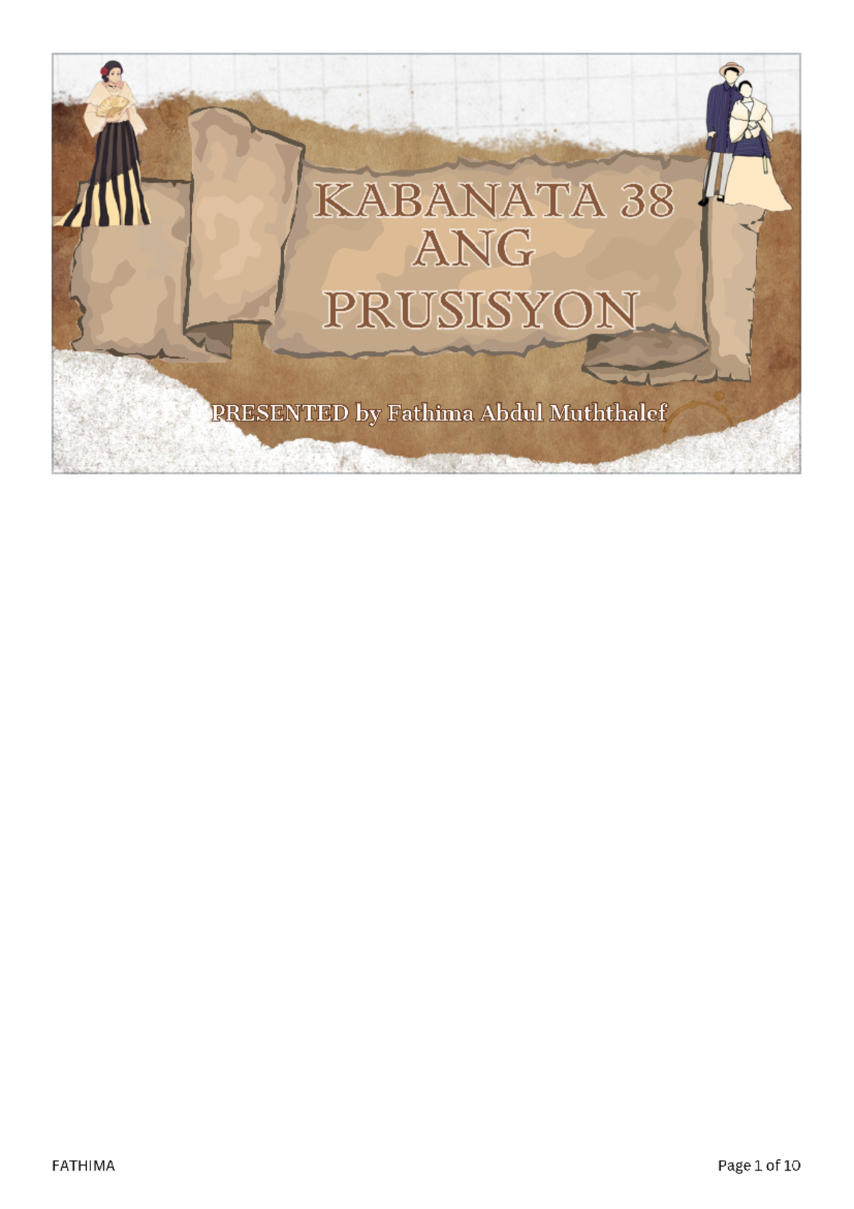 Kabanata 38: Buod ng Ang Prusisyon para sa Grade 9 Filipino - Studocu