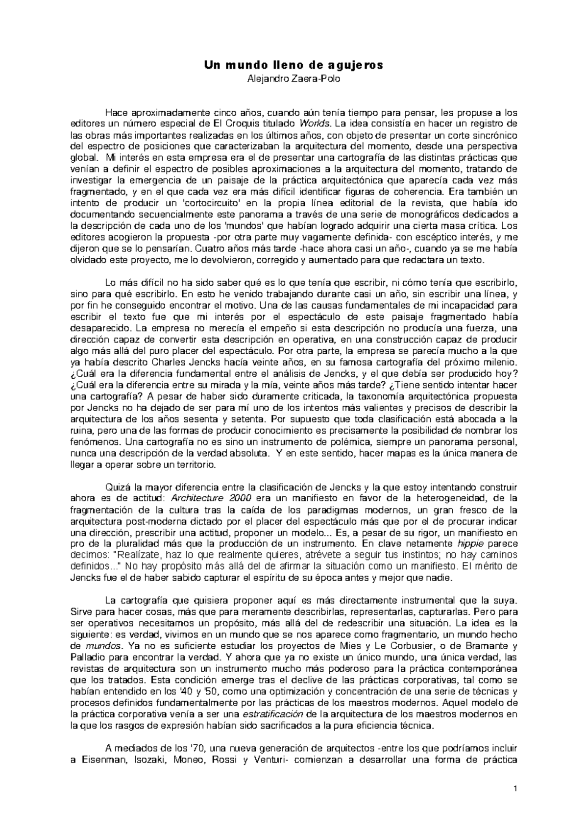 Explorando un Mundo Fragmentado: Perspectivas Contemporáneas en ...