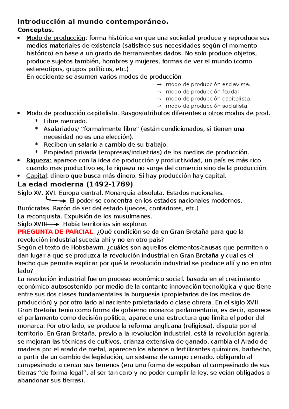 Apuntes de Clase HESG: Introducción a la Historia Contemporánea y Modos ...