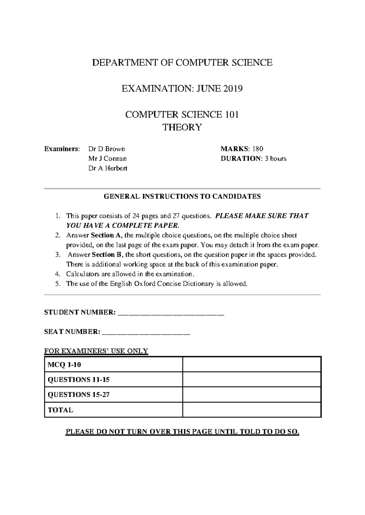 Computer Science 201 Jun 2019 - RHODES UNIVERSITY DEPARTMENT OF ...
