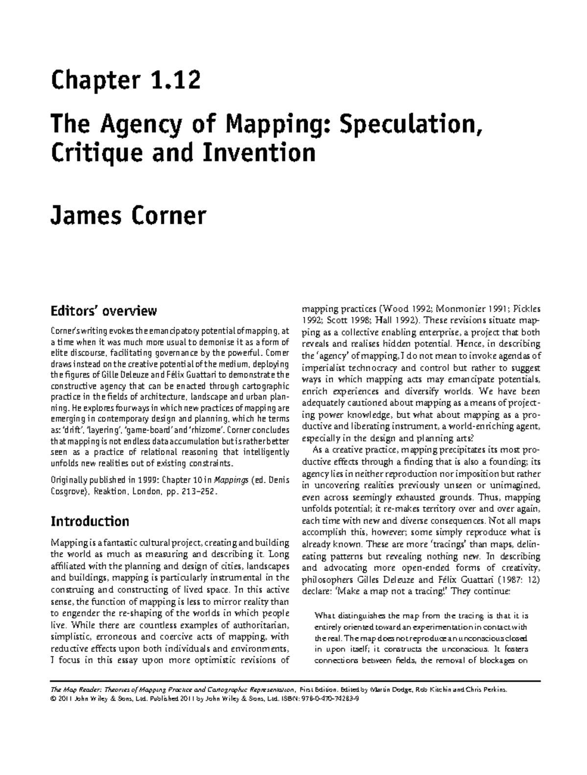 Corner - The Agency of Mapping: Speculation, Critique, and Invention ...
