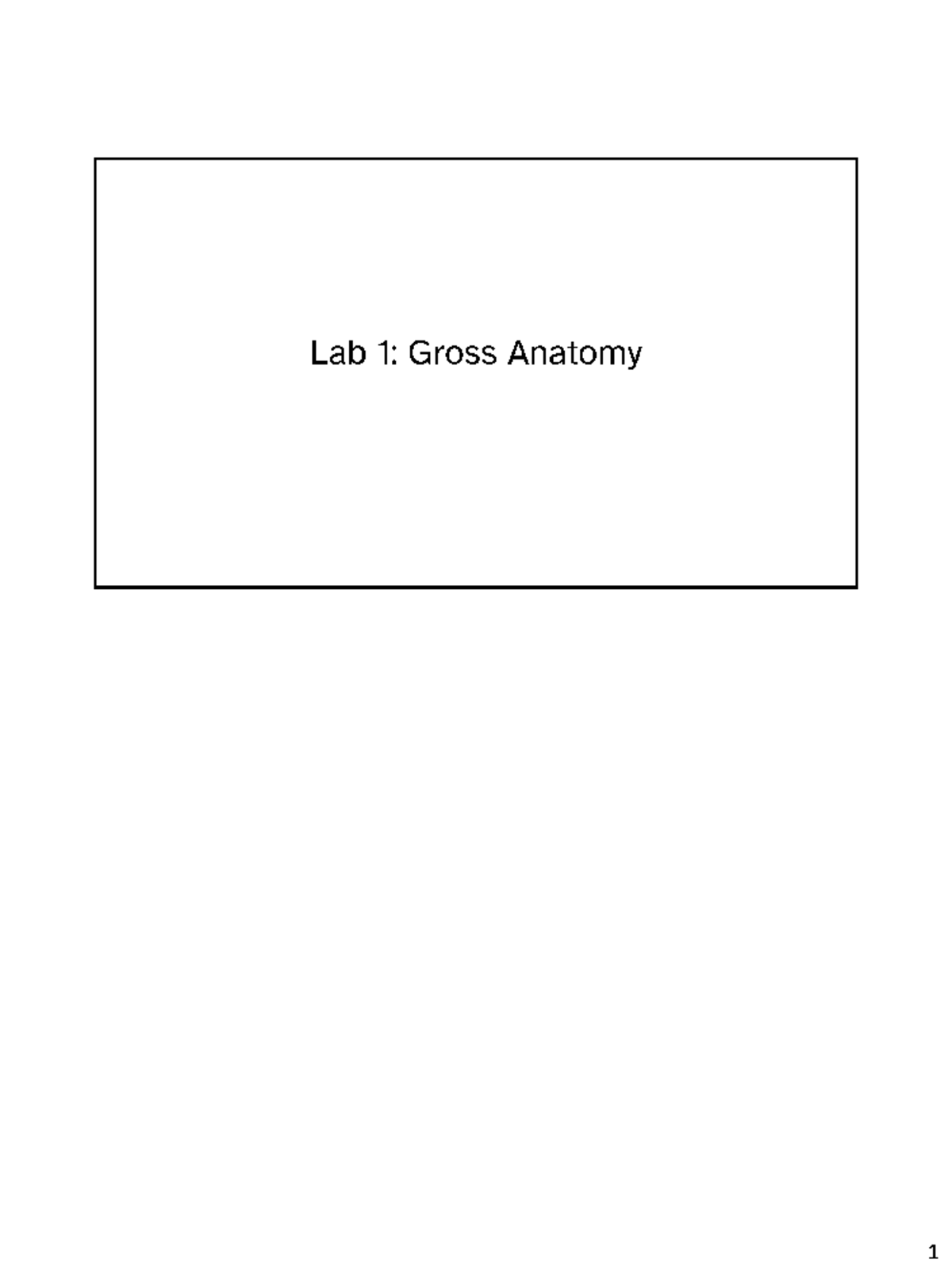 BIO 111 Lab 1 - Anatomic Terminology and Body Positions - Studocu