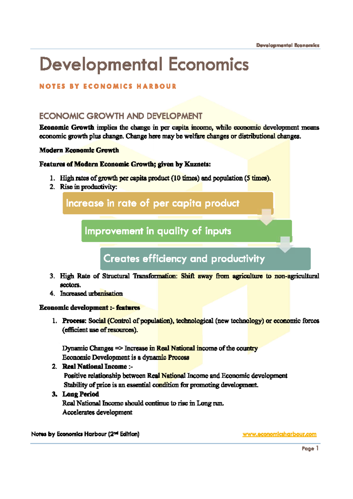 Development Economics Notes: Key Concepts and Indicators - Studocu