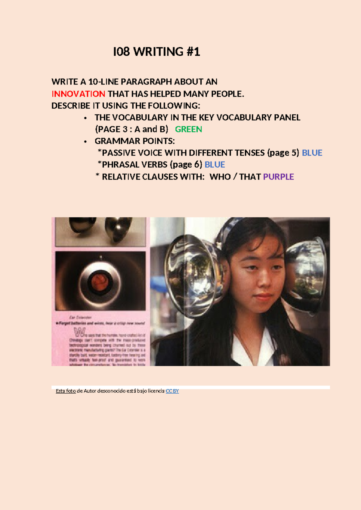 I08 Writing 1 2024 - Prueba - Ingenieria web - I08 WRITING WRITE A 10 ...