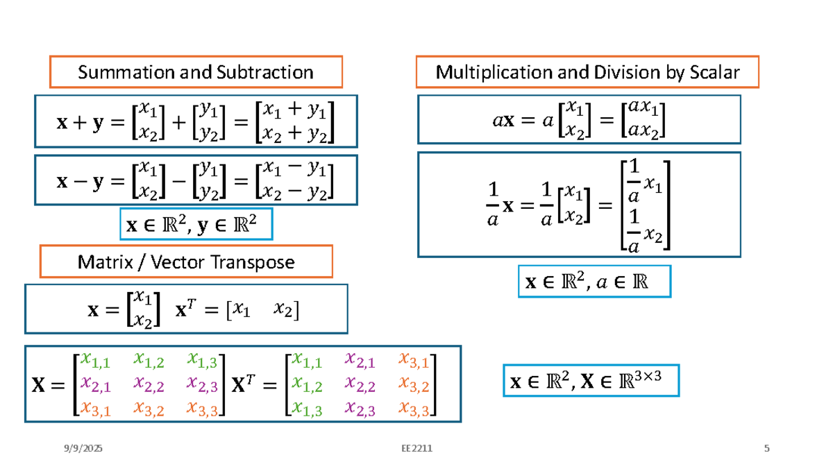 EE2211 Tutorial 4: Scalar Operations, Matrix Inverses, and Functions ...