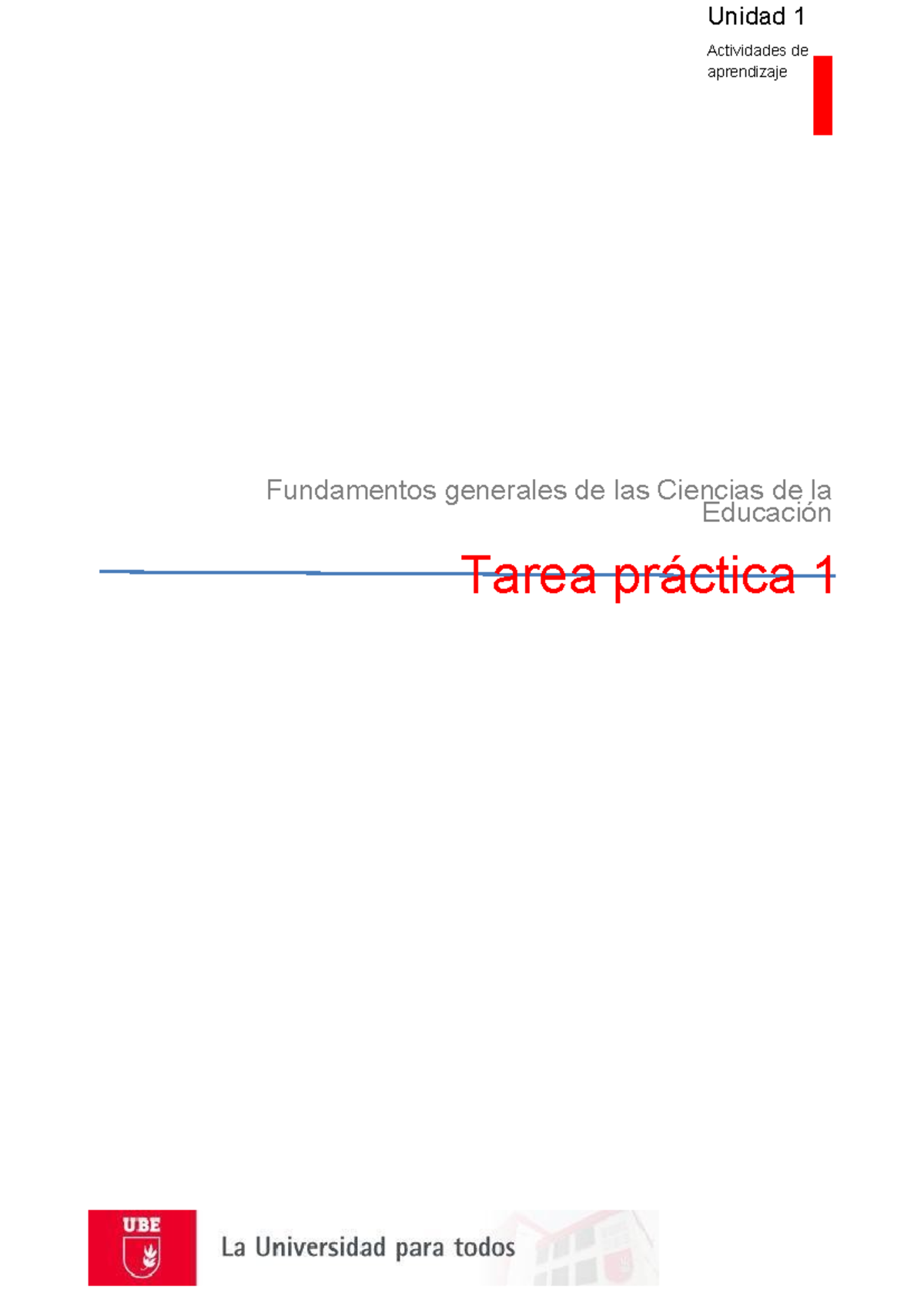 Tarea Práctica 1 - Fundamentos de las Ciencias de la Educación - Studocu