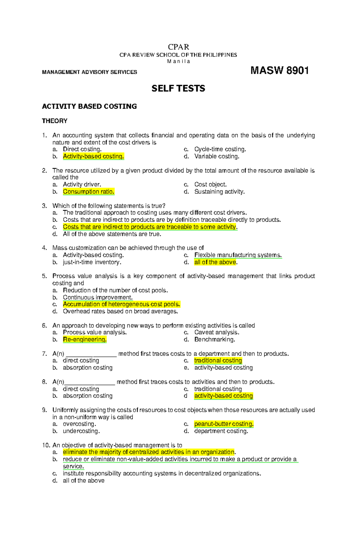 Backup MAS.8901 8902 Self Test.pdf - CPAR CPA REVIEW SCHOOL OF THE ...