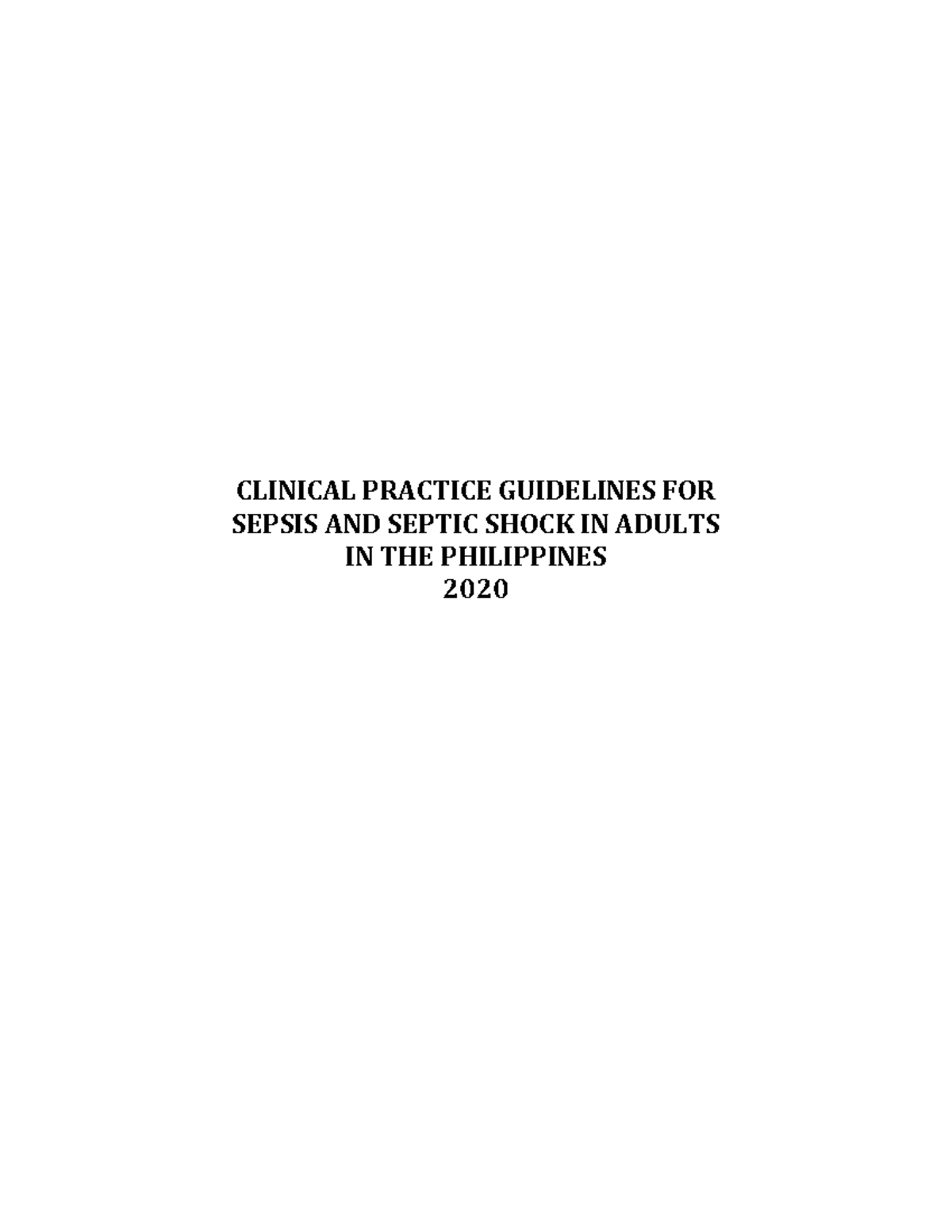 Clinical Practice Guidelines for Sepsis and Septic Shock in Adults ...
