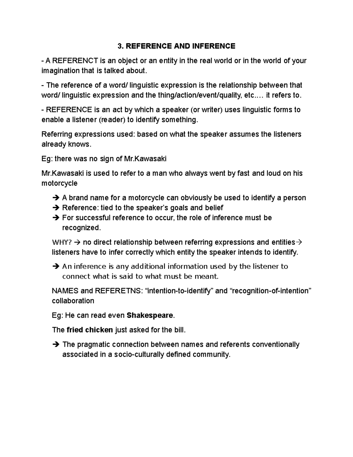 UNIT 3 & 4: Reference, Inference, and Presupposition Concepts - Studocu