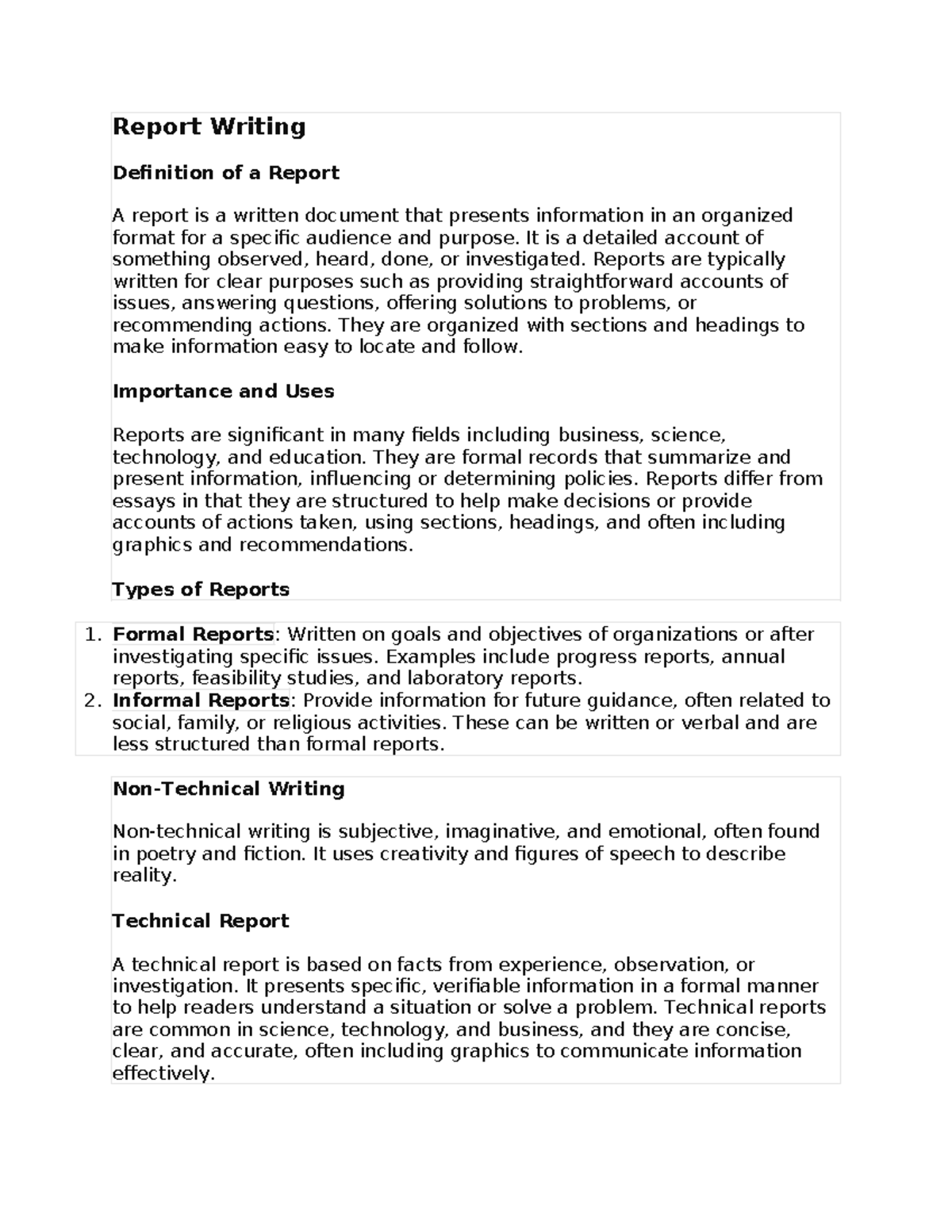 Report Writing: Definition, Types, and Effective Strategies (ENG101 ...