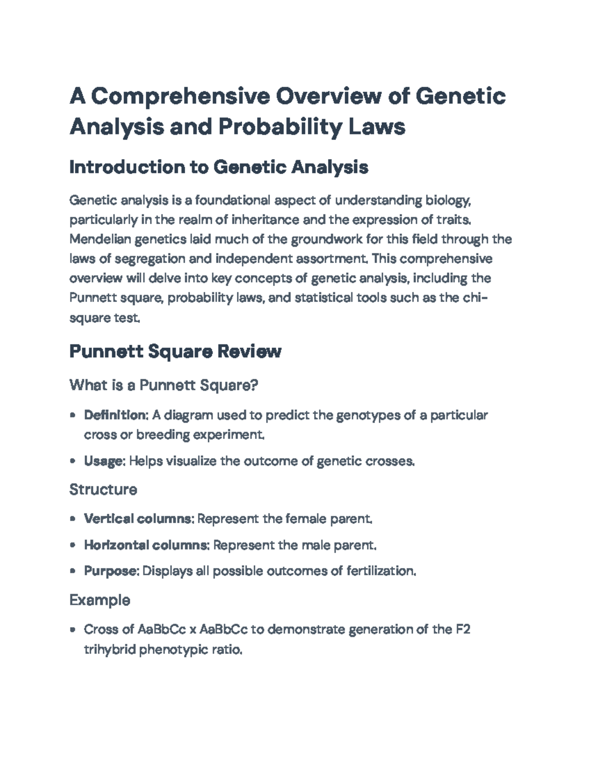 Genetics 101: Comprehensive Overview of Genetic Analysis & Probability ...
