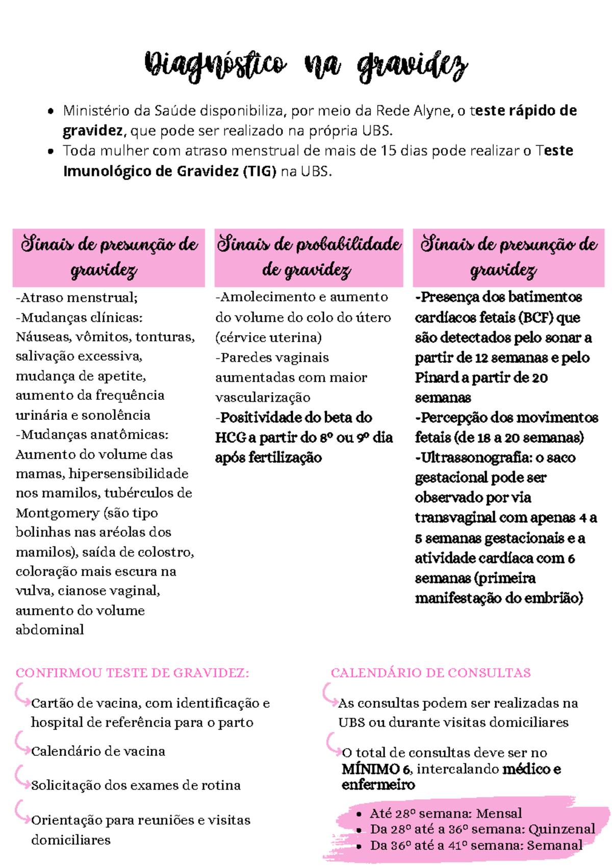 Pré-Natal: Diagnóstico e Cuidados na Gravidez - Ministério da Saúde ...