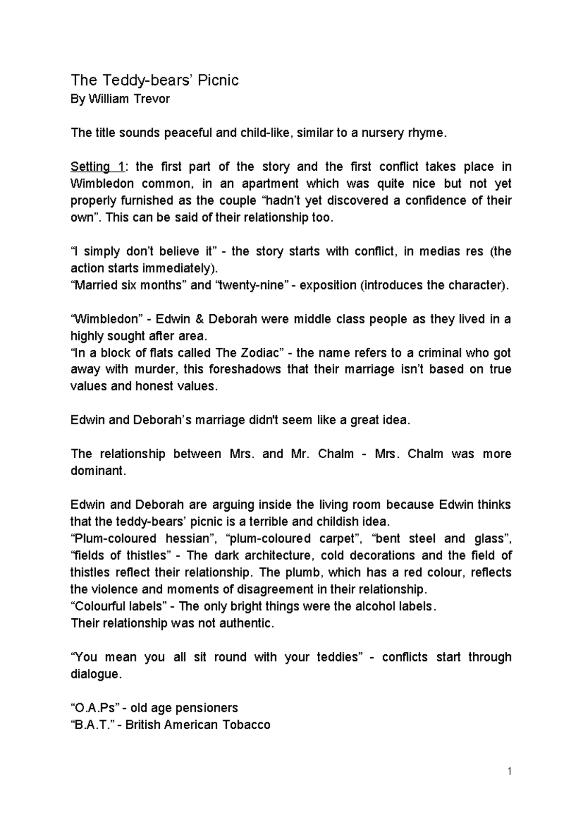 Common Short Story Themes