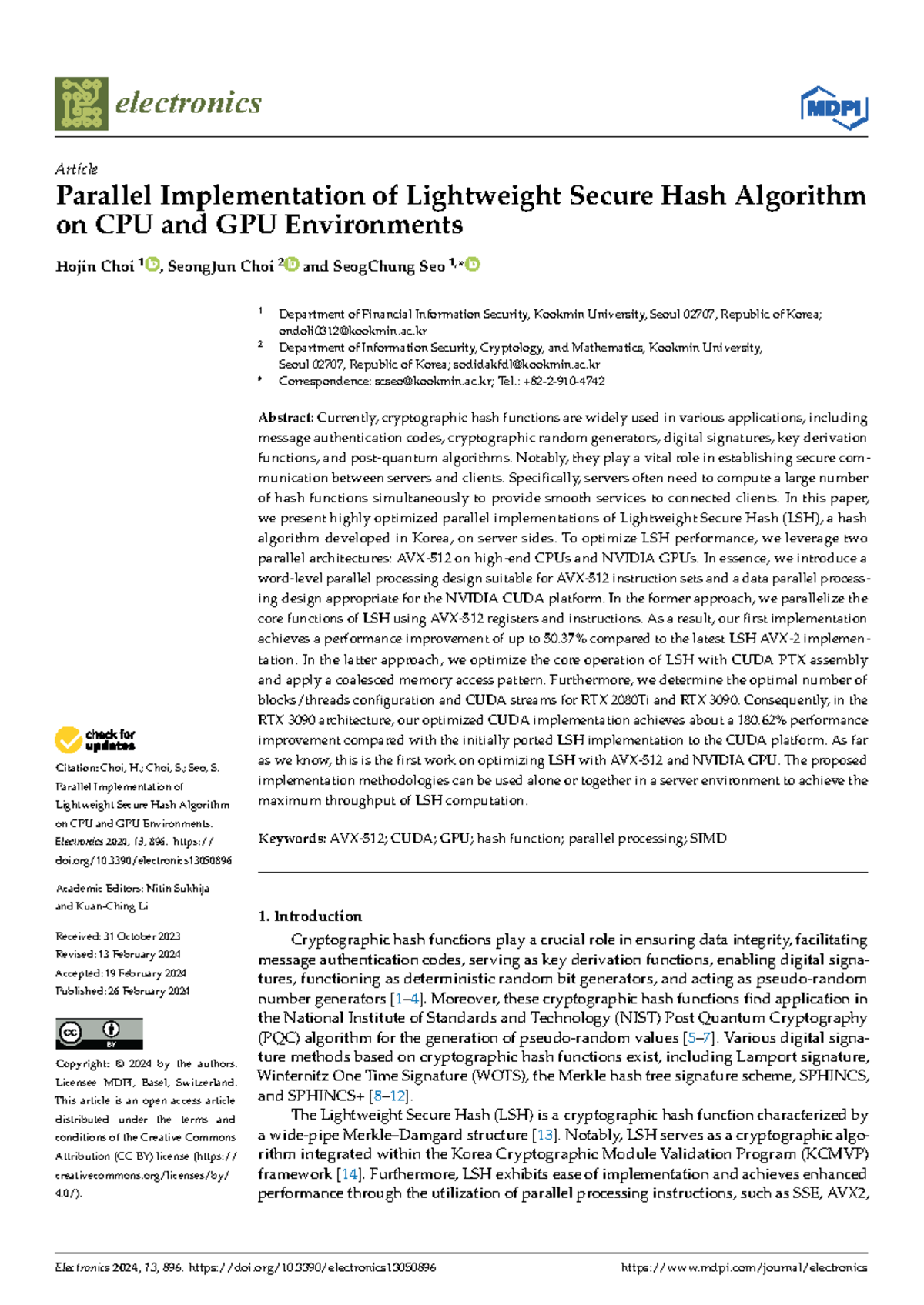 Parallel Implementation of LSH Algorithm: Optimized CPU & GPU ...