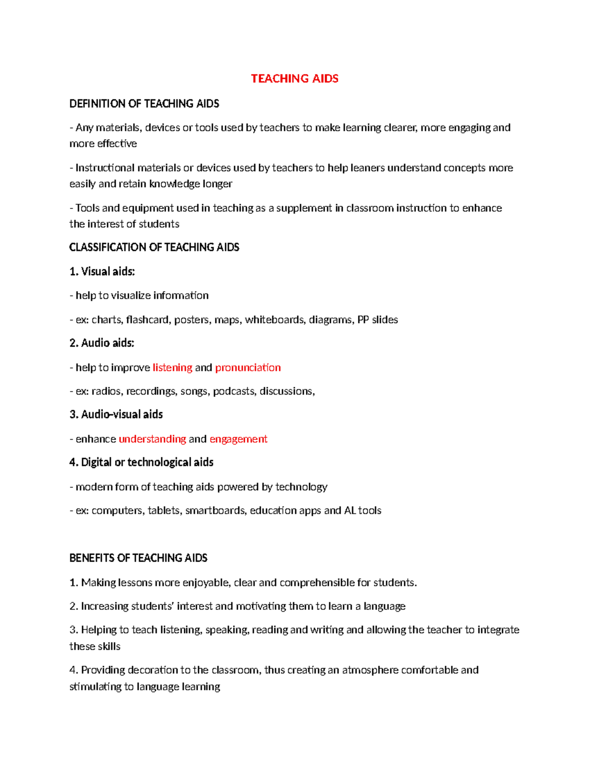 WUO - 2245 Teaching Aids: Definitions, Classifications, and Benefits ...