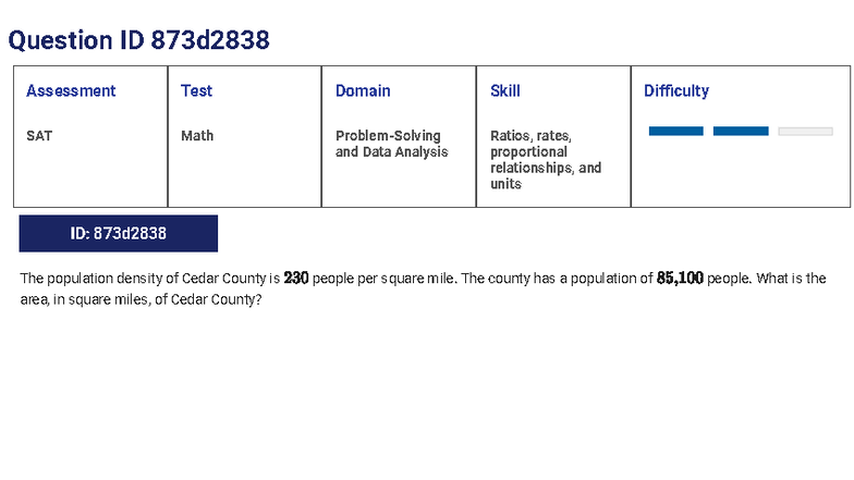 SAT Math & Data Analysis Assessment Test Questions (ID: 873d2838) - Studocu