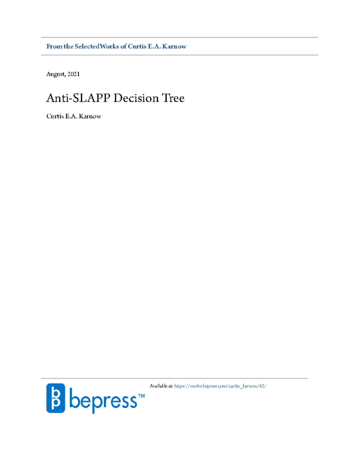 Anti-SLAPP Decision Tree Outline [AS] - August 2021 Analysis - Studocu