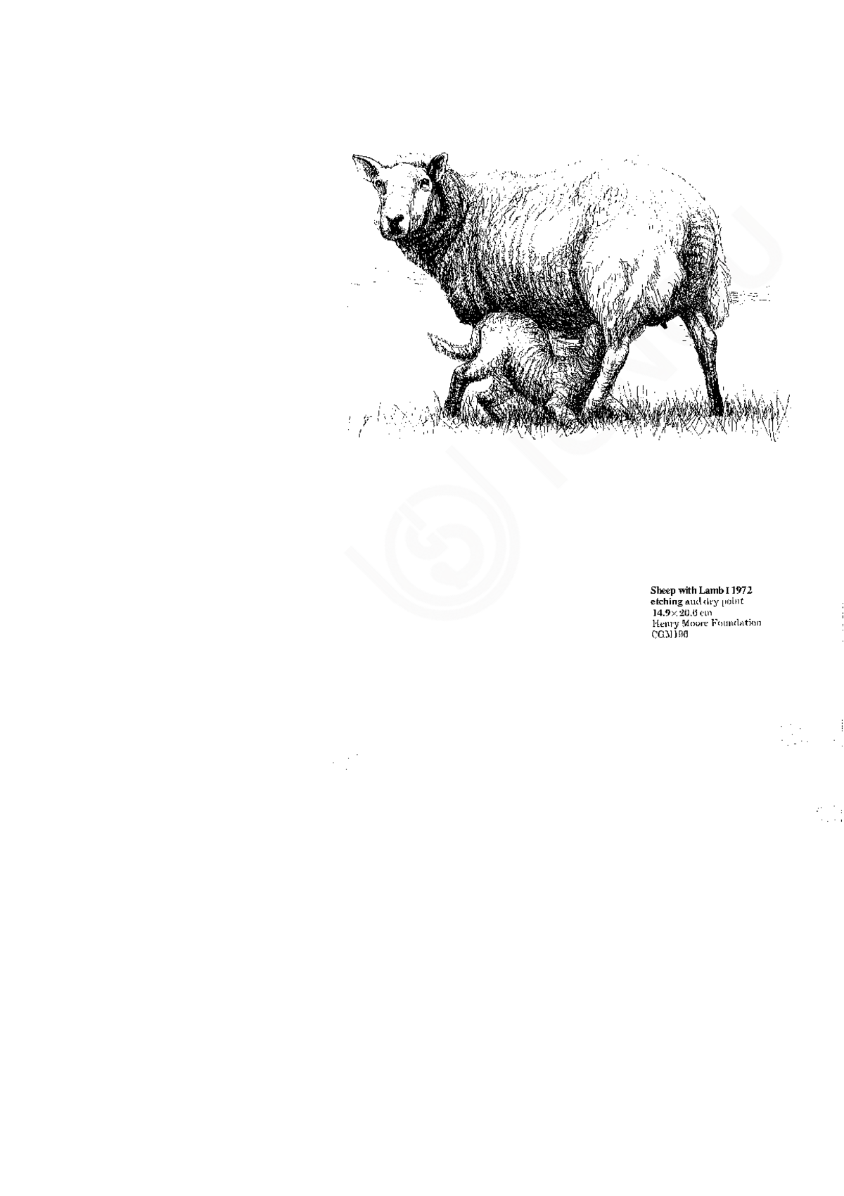 Block-10 - Detailed note - Sheep with Lamb I 1972 etching ant1 t11 14 ...