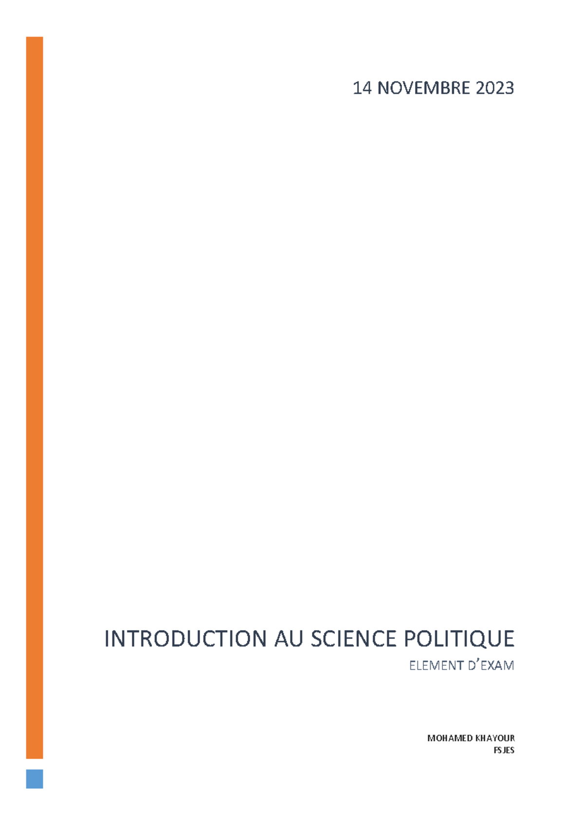 Introduction à la Science Politique - Chapitre I - Mohamed Khayour ...