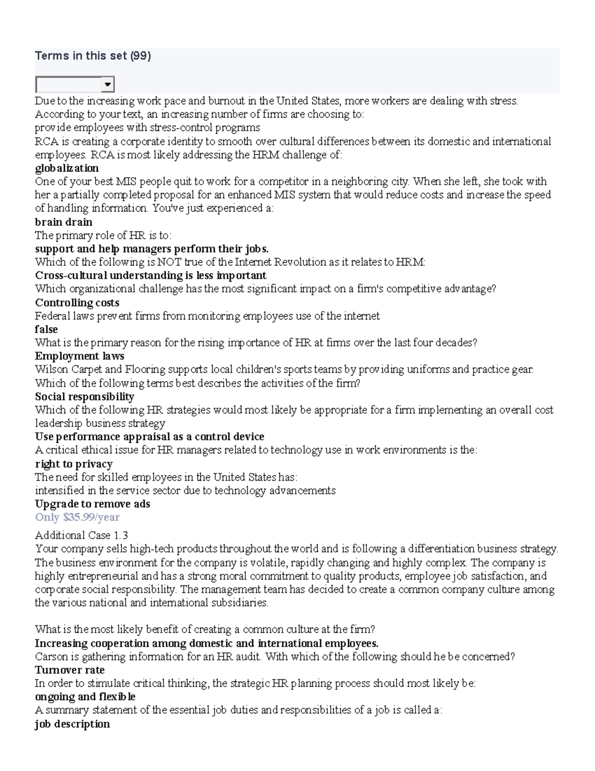 M quizlet TEST - quizes - Terms in this set (99) Due to the increasing ...
