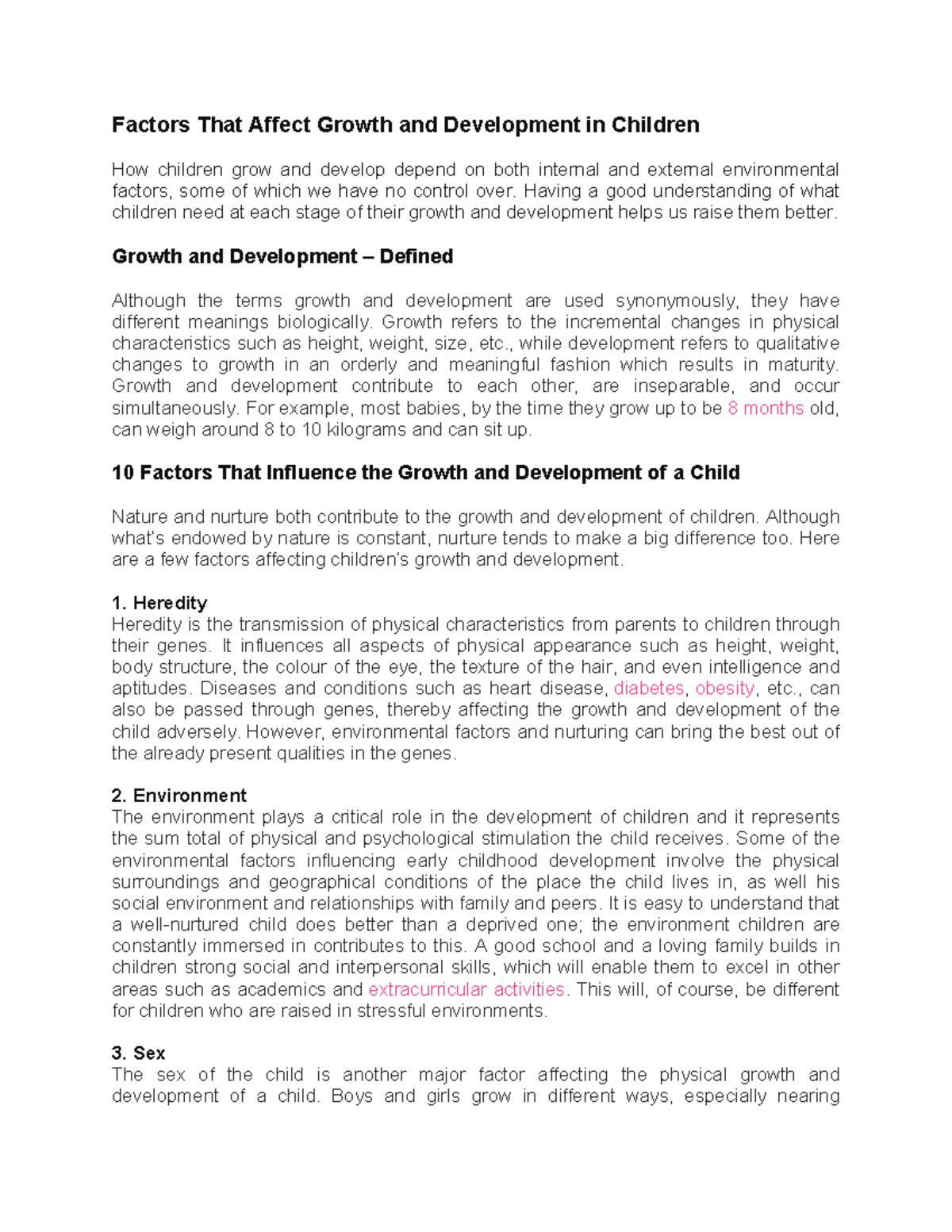 Factors Influencing Growth & Development in Children: Key Insights ...