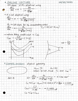 Aerodynamics II HW8 - Homework problems that help to study for exams ...