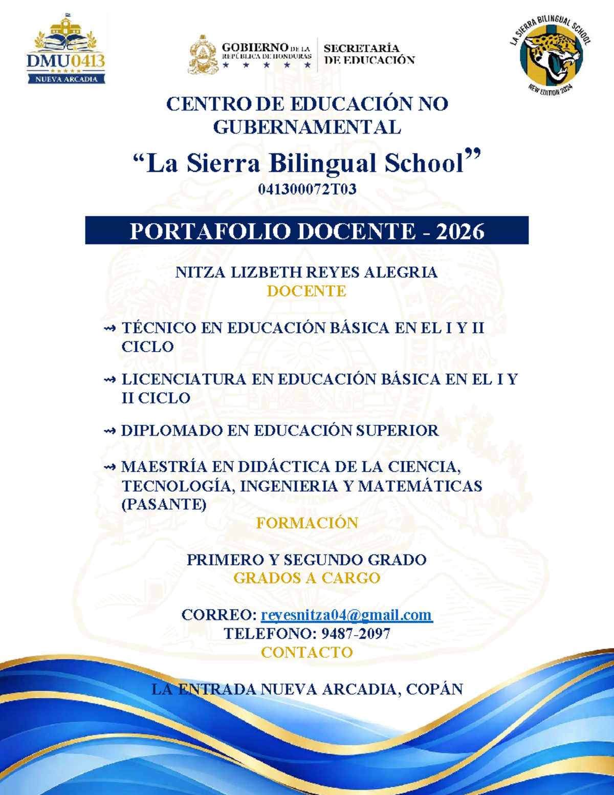 Portafolio Docente 2026 - Centro de Educación Bilingüe Sierra - Studocu