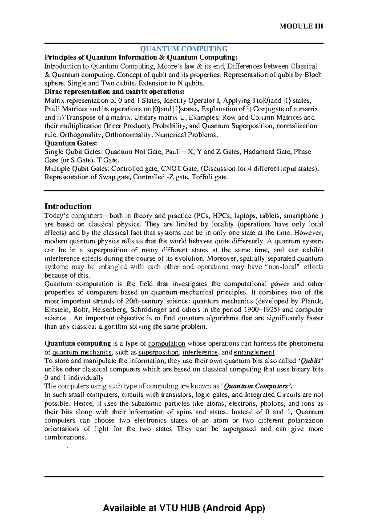 MODULE 3 - GG Quantum Computing: Principles, Qubits, and Gates Overview ...