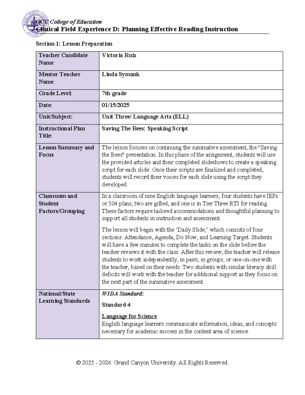 Planning Effective Reading Instruction - In this phase of the ...