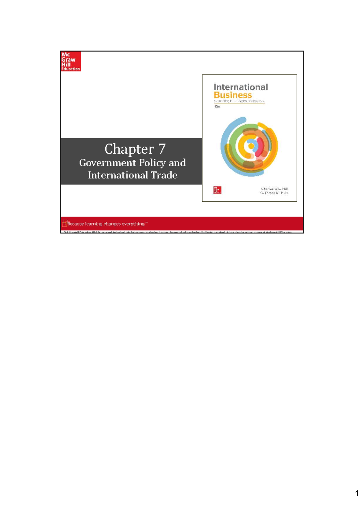 Chapter 7: Government Policy & Int'l Trade - GB Notes - Studocu