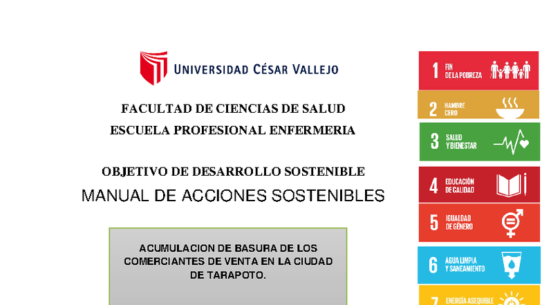 Manual de Acciones Sostenibles ODS - Acumulación de Basura en Tarapoto ...