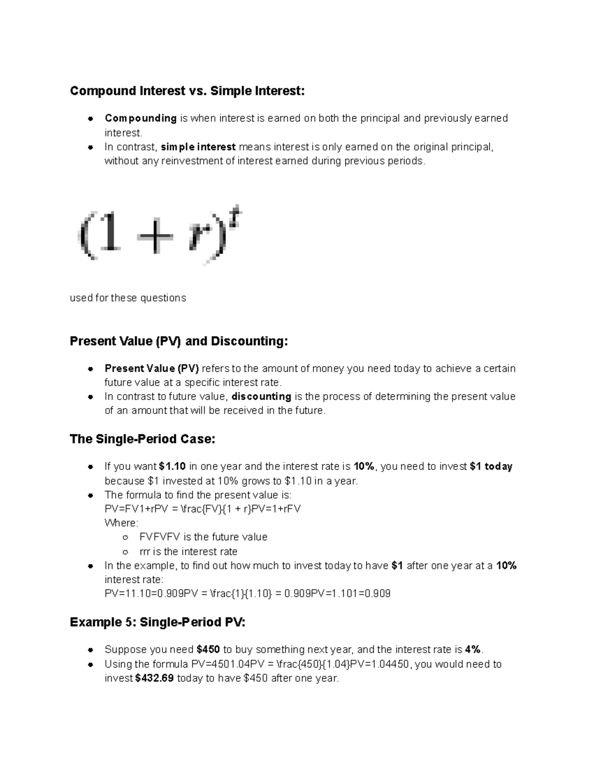Chapter 5: Understanding Compound vs. Simple Interest and Present Value ...