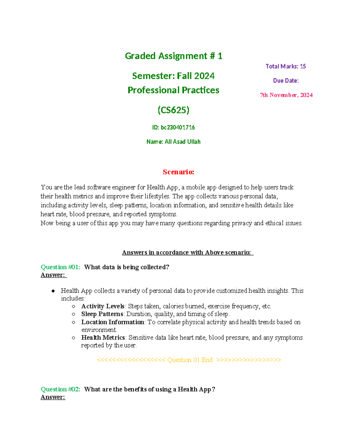 Cs625ass#1 - aignment no 1 fall 2024 - Graded Assignment # 1 Semester ...