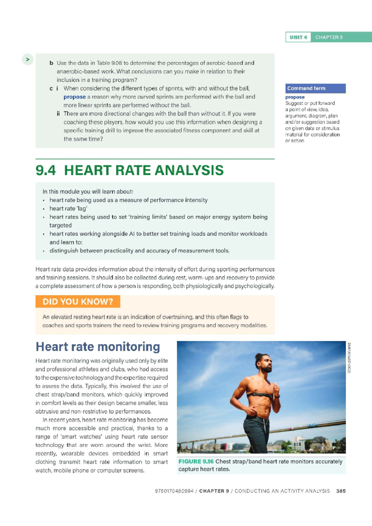 UNIT 4 CHAPTER 9 HEART RATE ANALYSIS AND TRAINING IMPLICATIONS - Studocu