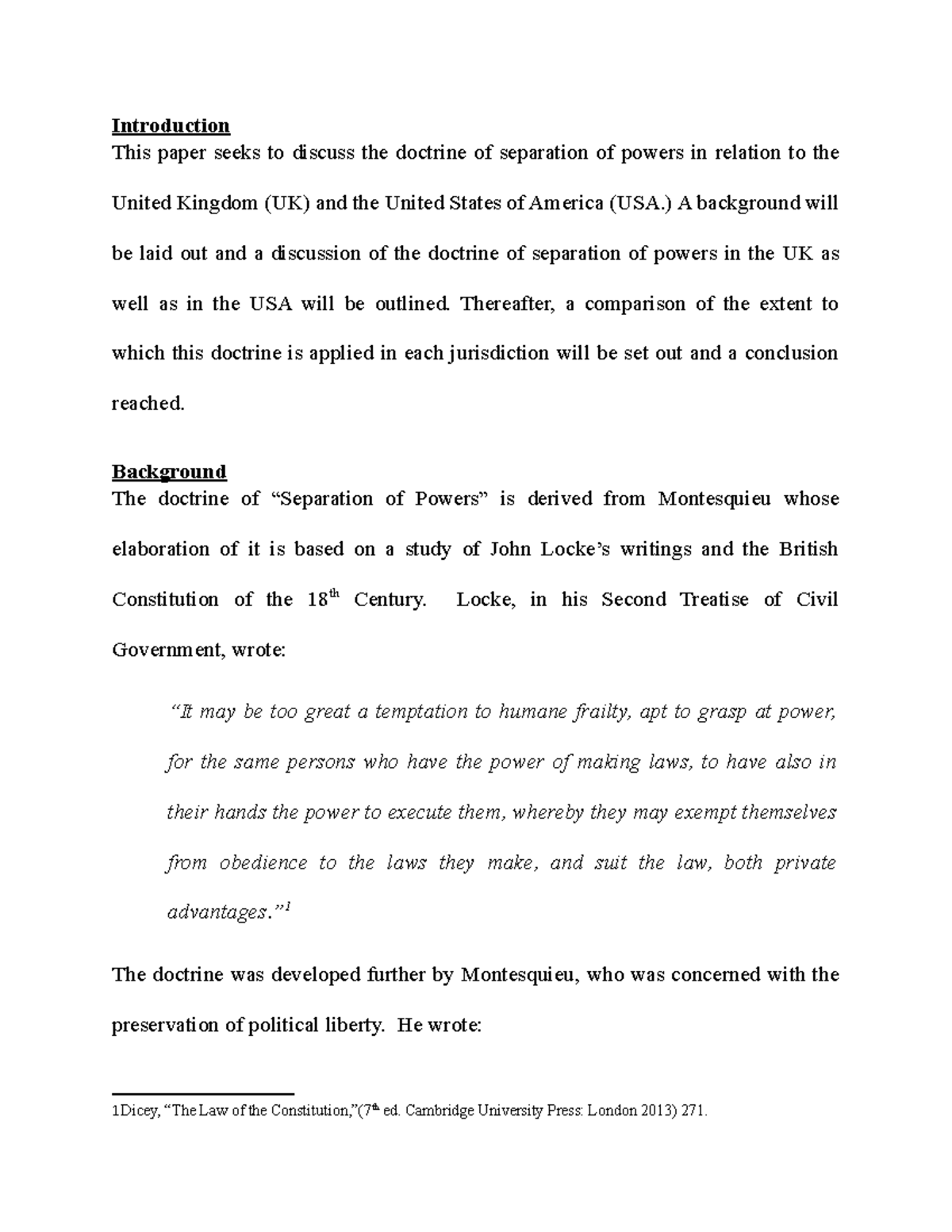 LAW Assignment Example - Introduction This paper seeks to discuss the ...