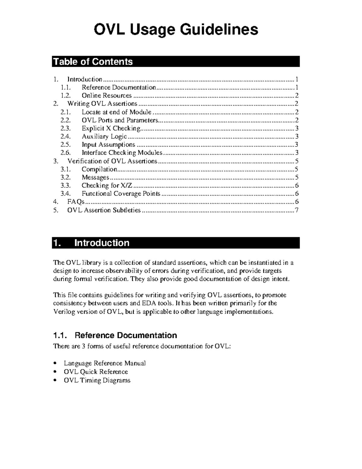 OVL Usage Guidelines: Writing and Verifying Assertions - Studocu
