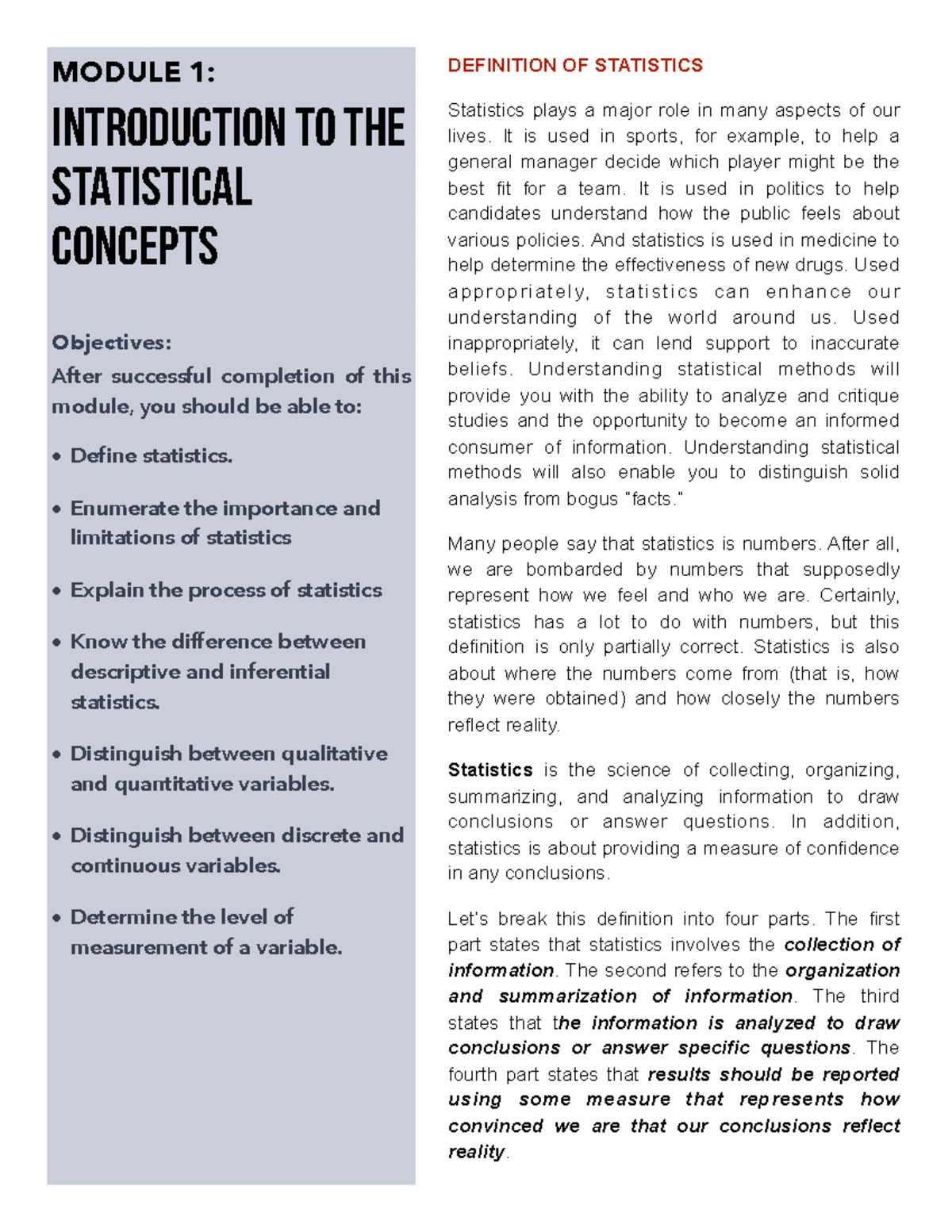 STATISTICAL ANALYSIS WITH SOFTWARE APPLICATION MODULE visual data 4