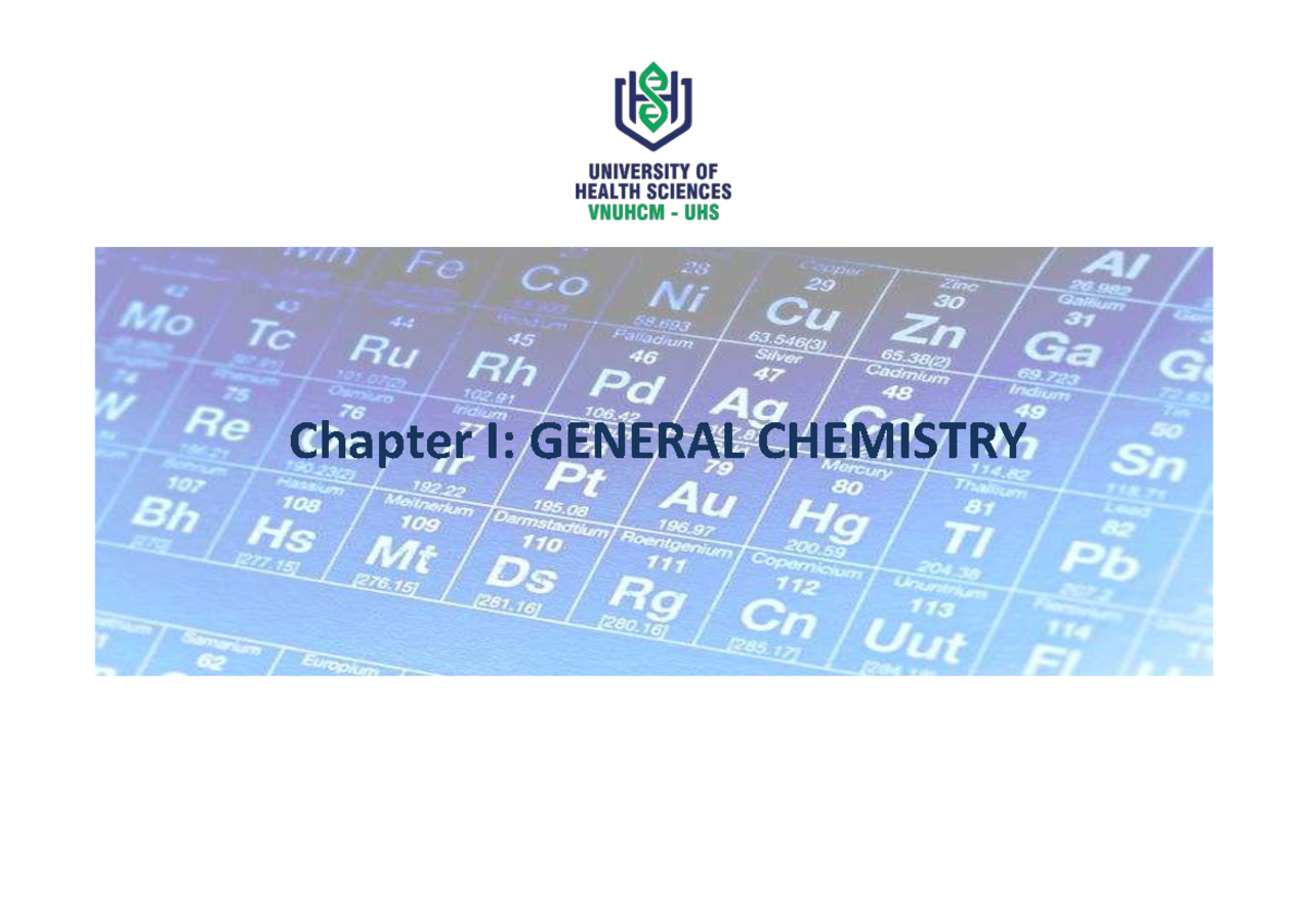Chapter 1: General Chemistry Overview of Atoms and Bonds - Studocu