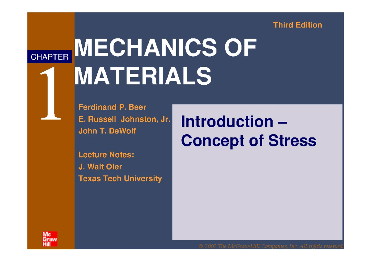 Mechanics of Materials Lecture Notes: Chapter 4 - Pure Bending - Studocu