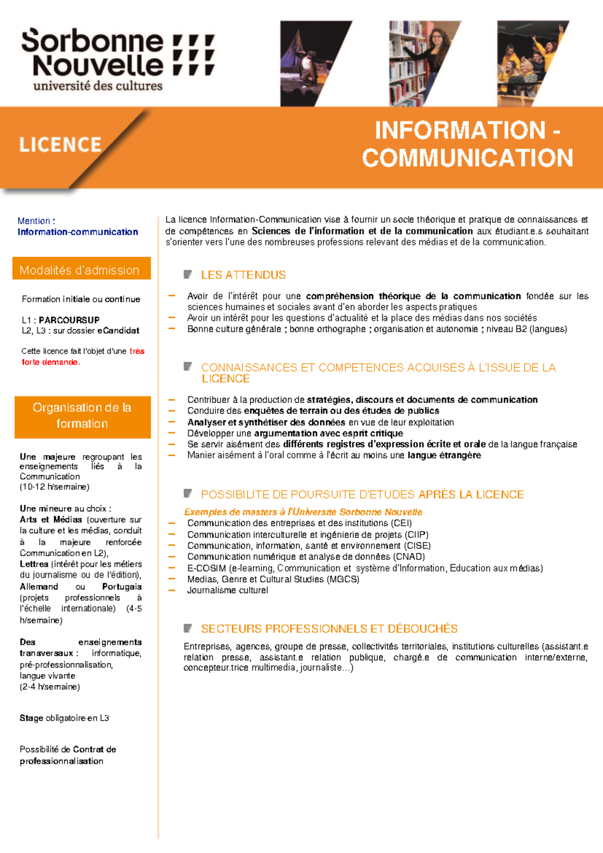 2021 fiche diplome licence information communication 2021 - La licence ...