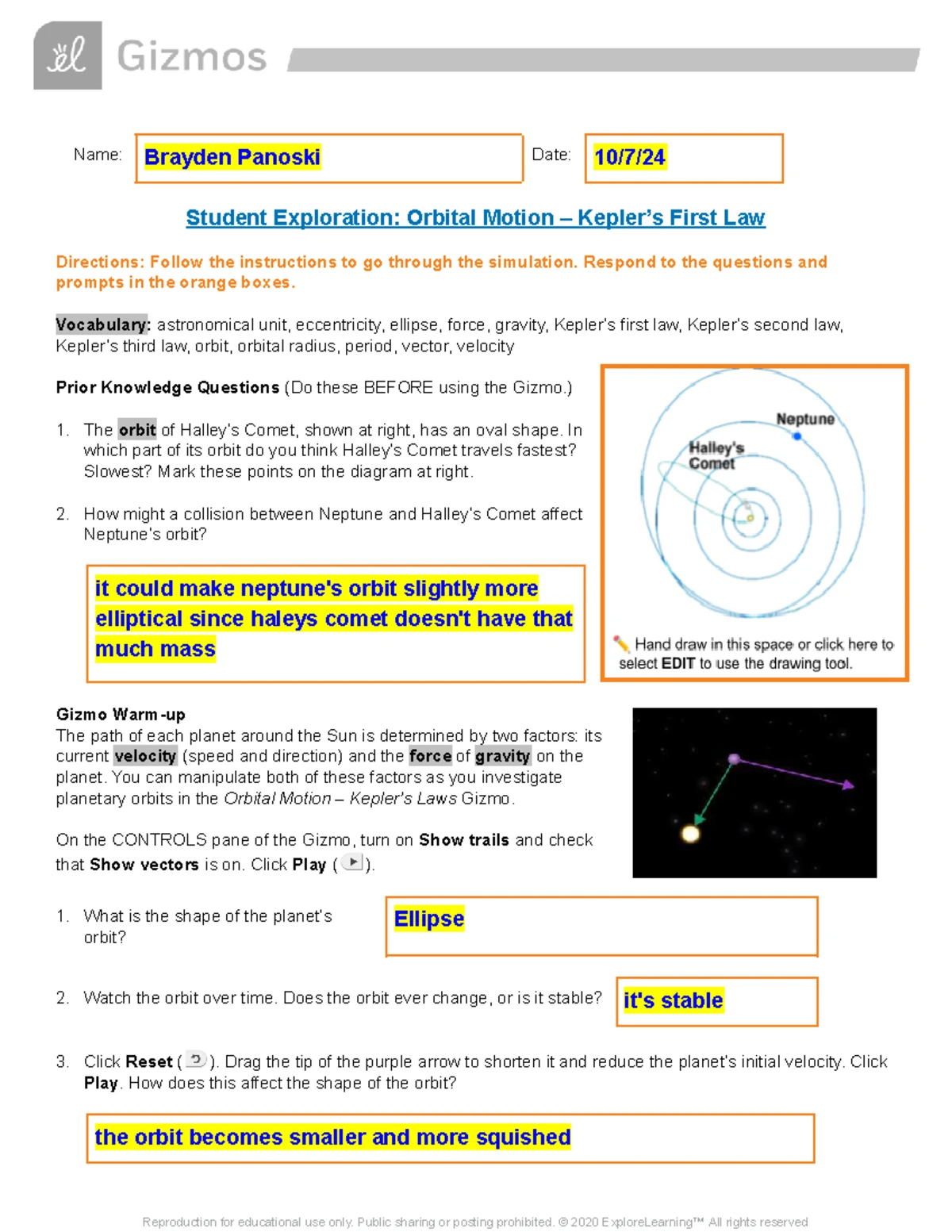Copy of Day 32 Star Spectra Gizmo - Name: Brayden Date: 9/26/ Student ...