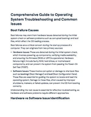 Comprehensive Guide to OS Troubleshooting and Boot Issues ...