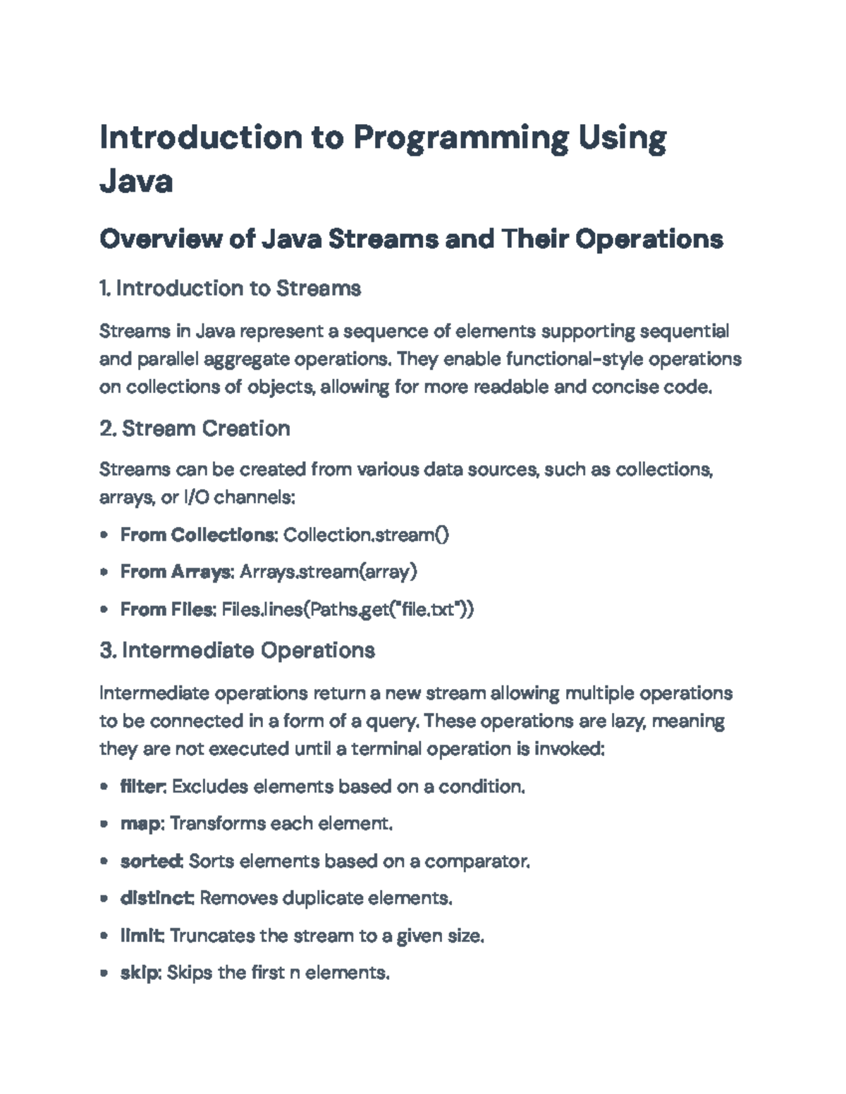 Overview of Java Streams: Functions and Practical Examples ...