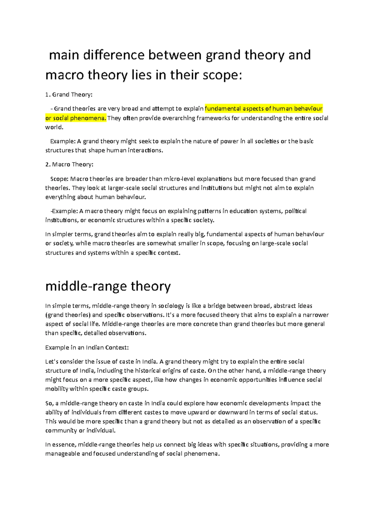 Nature of Sociological Theories - Unit 1 Overview - Studocu