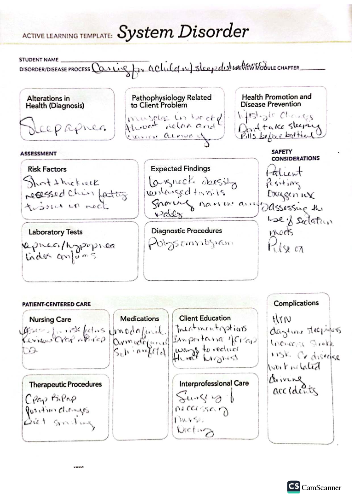 ACTIVE LEARNING TEMPLATE: System Disorder - Pediatric Care - Studocu