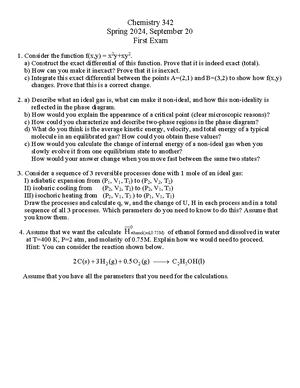 Pchem final notes - Summary Physical Chemistry I - Chemistry 342 Fall ...