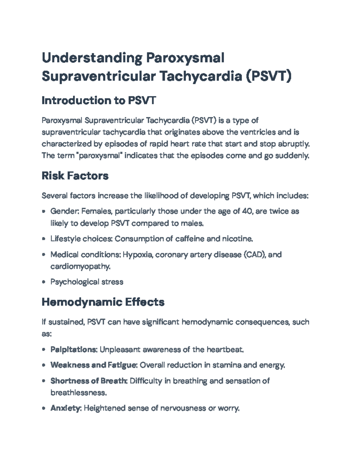 Paroxysmal Supraventricular Tachycardia (PSVT) Overview & Treatment ...