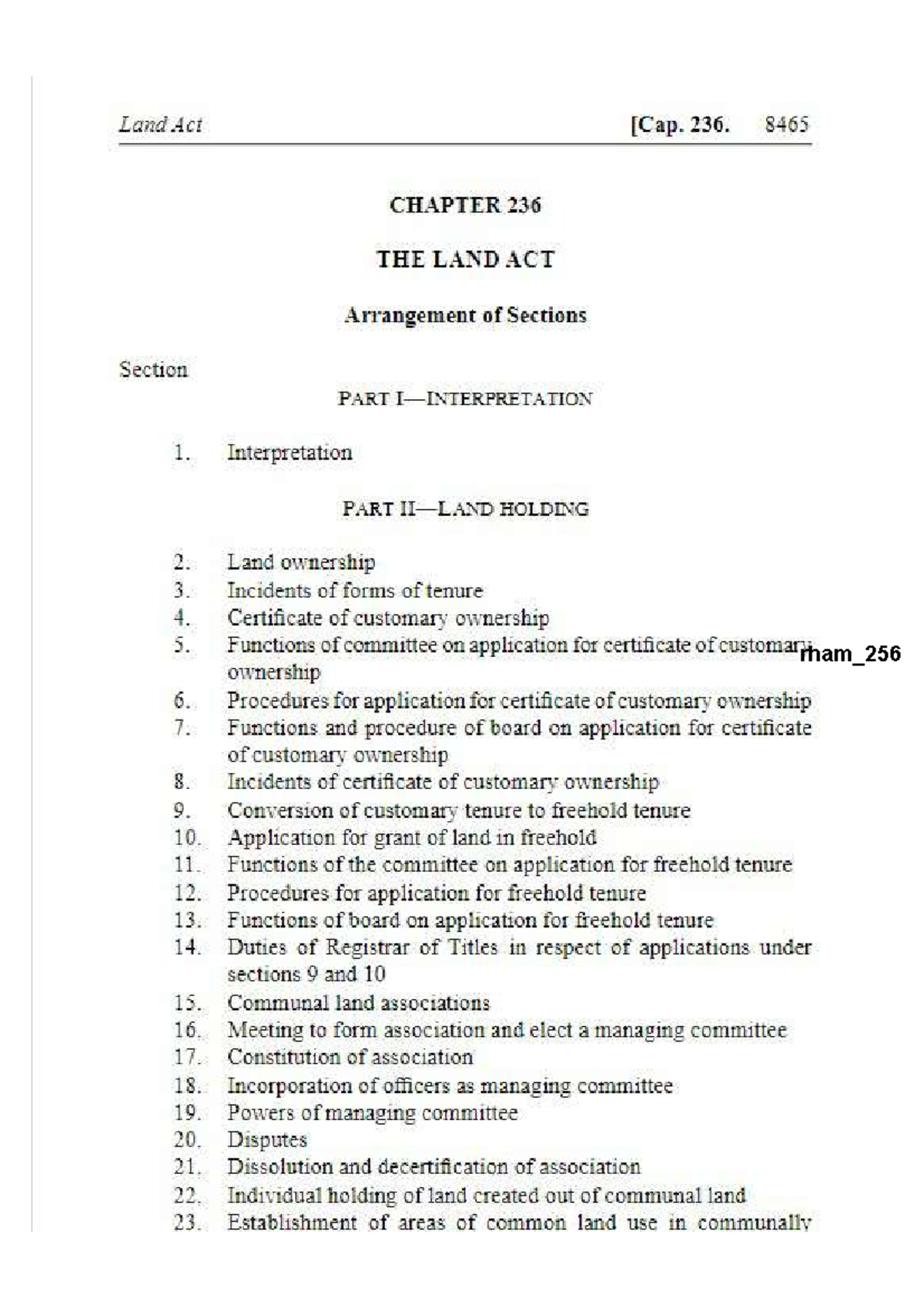 Revised LAND ACT CAP 236 Compressed - Clinical Legal Education - Studocu