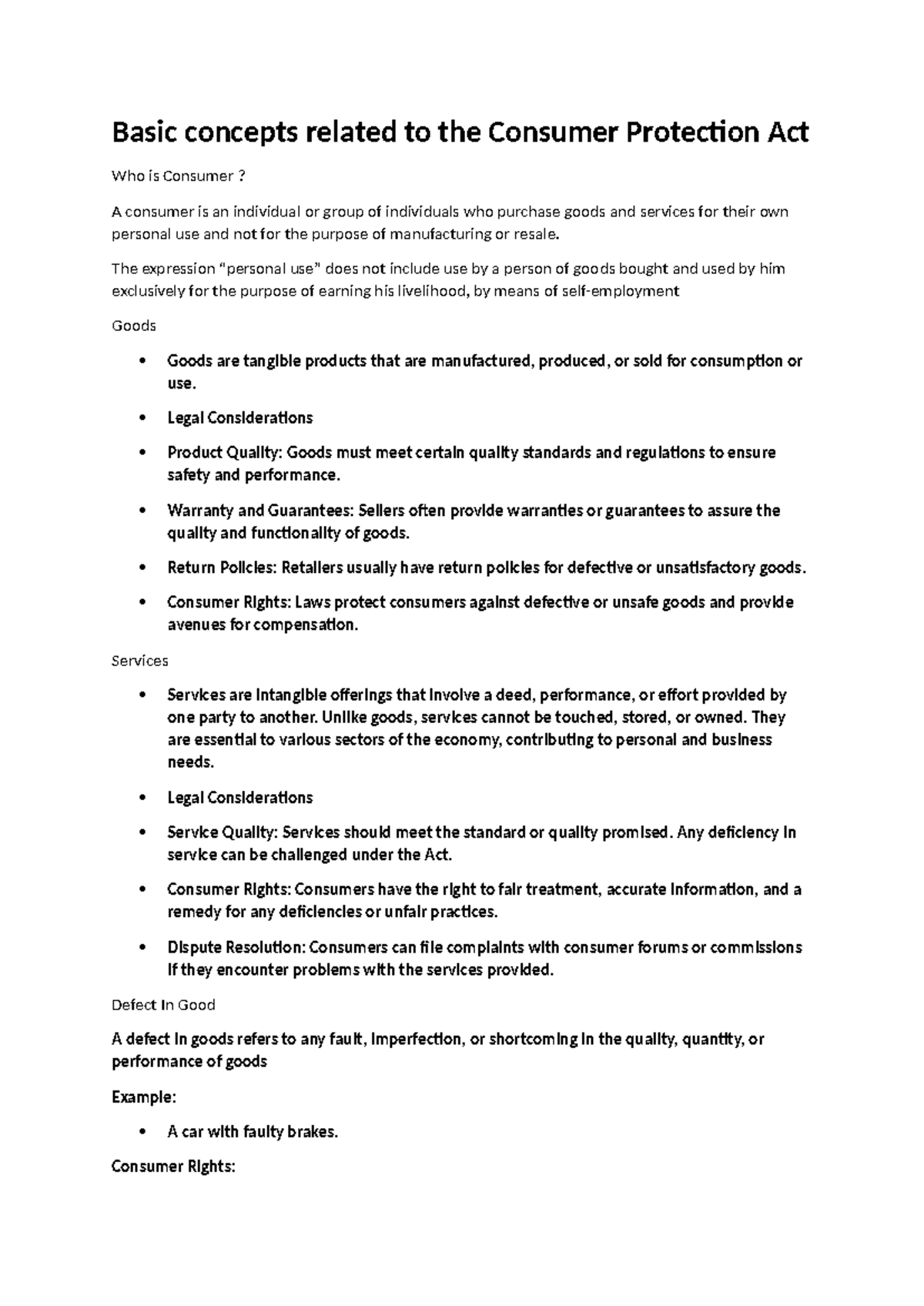 Understanding the Basics of Consumer Protection Act: Key Concepts and ...