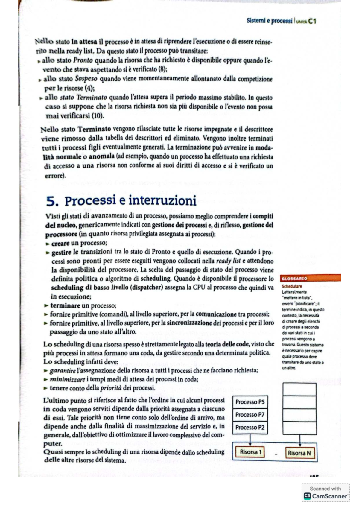 Sistemi e Processi: Gestione dei Processi e Scheduling UNITÀ C1 - Studocu